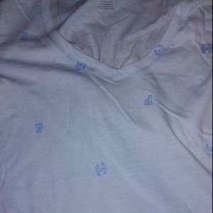 NWT PINK V-neck Campus Tee